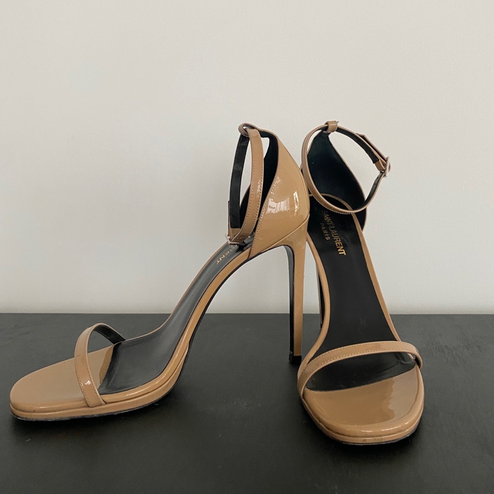Like New Saint Laurent Nude Jane Sandals Heels 39